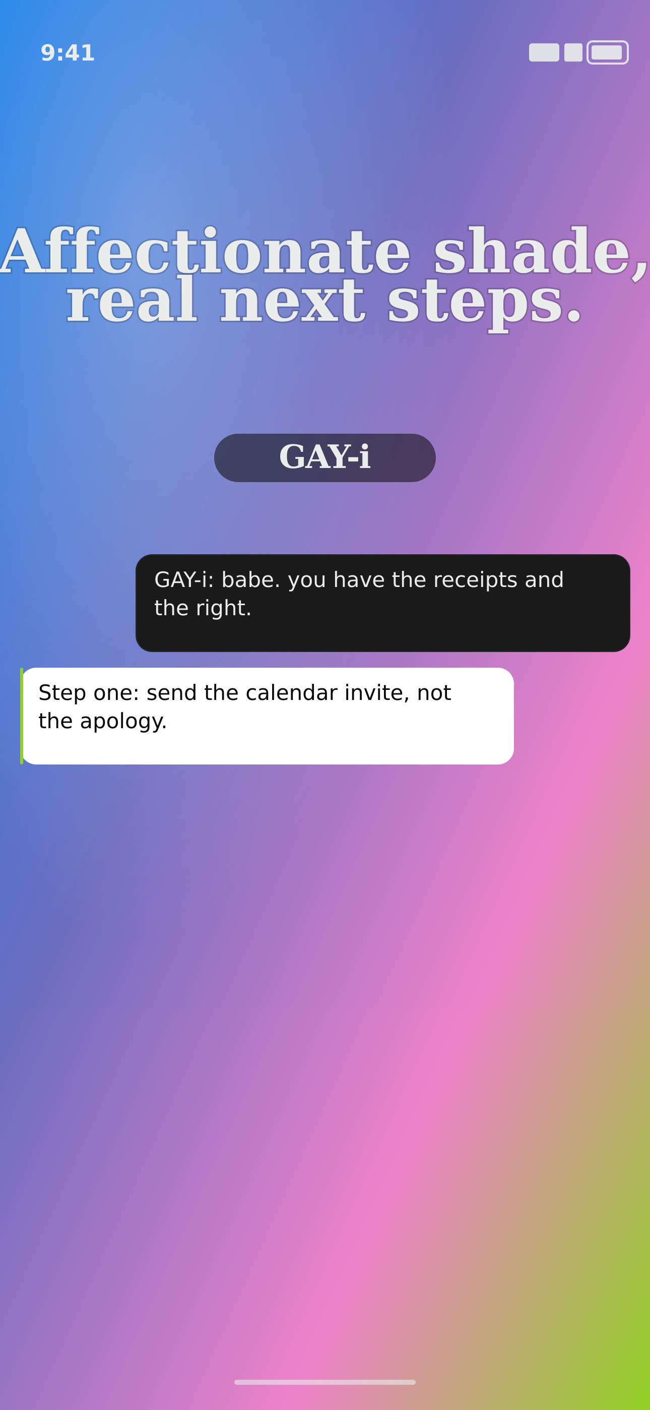 GAY-i screenshot 4: Read energy reply