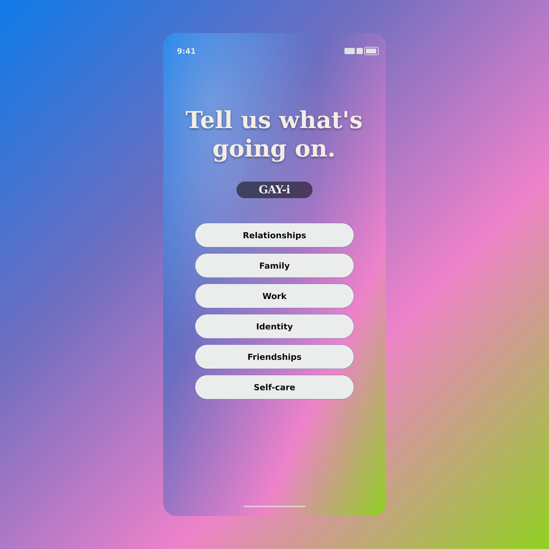 GAY-i social square 2: Pick your situation