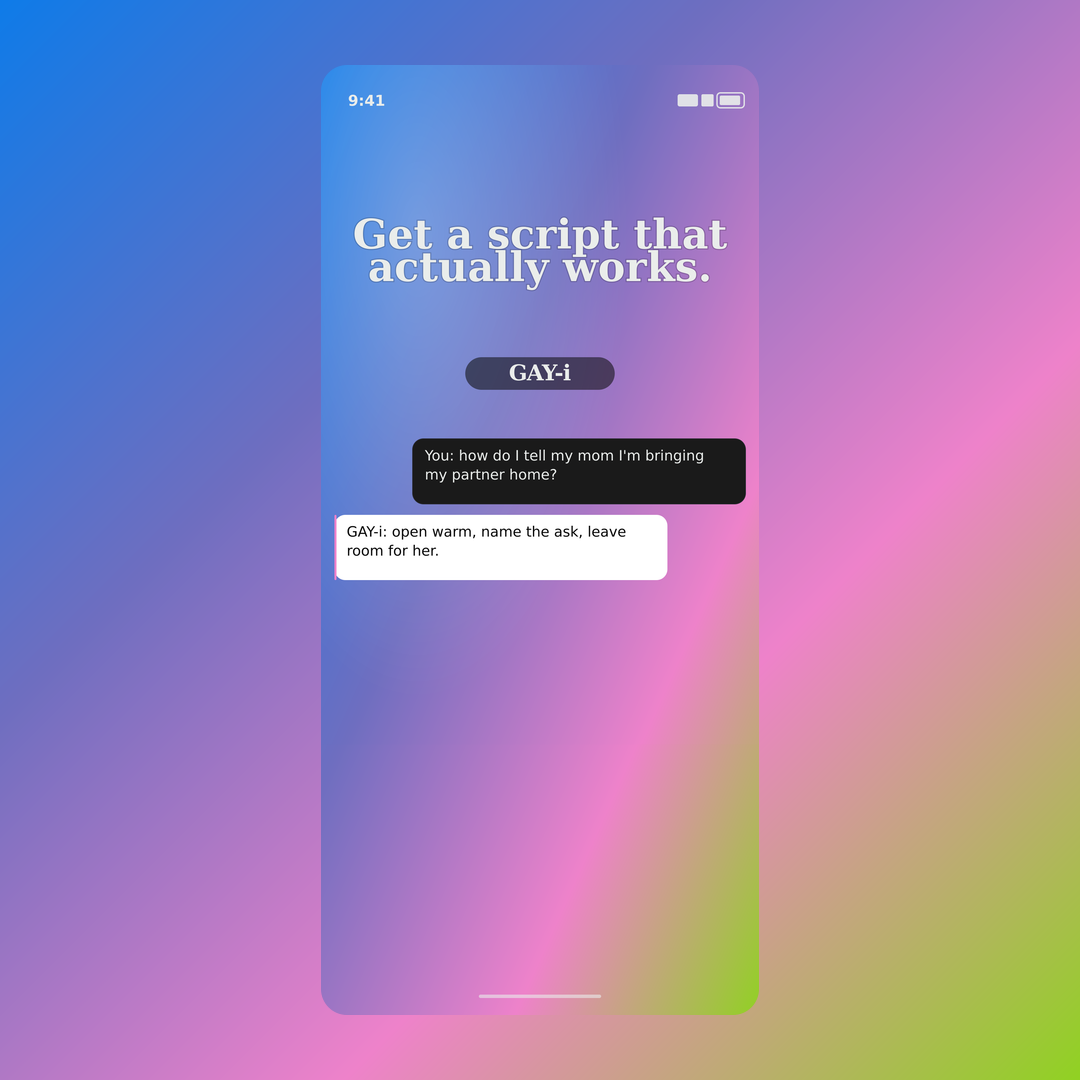 GAY-i social square 3: Mid-conversation